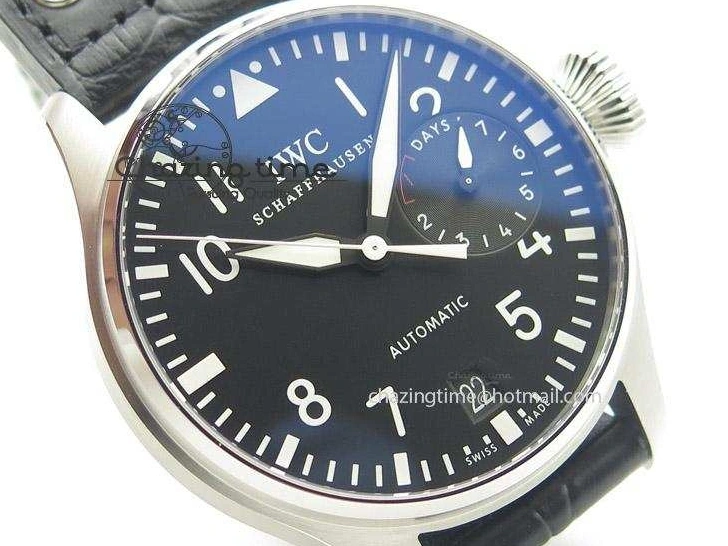 MIROTIME 0219 Timeless Big Pilot Real PR IW500901 ZF 1:1 Best Edition On Black Leather Strap A 7340